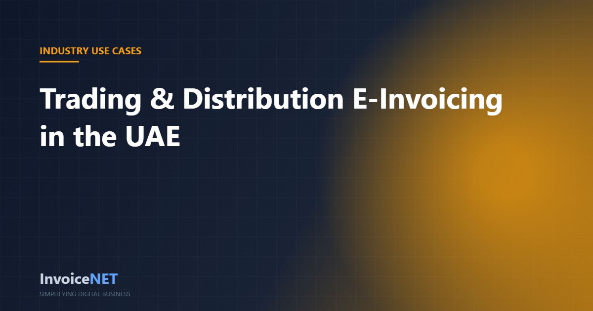UAE trading distribution e-invoicing FMCG wholesale PINT AE