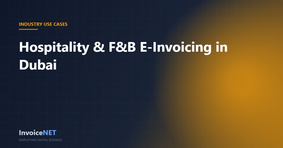 UAE hospitality hotel restaurant e-invoicing PMS POS